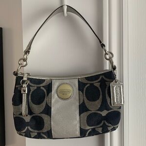 Coach monogram shoulder handbag